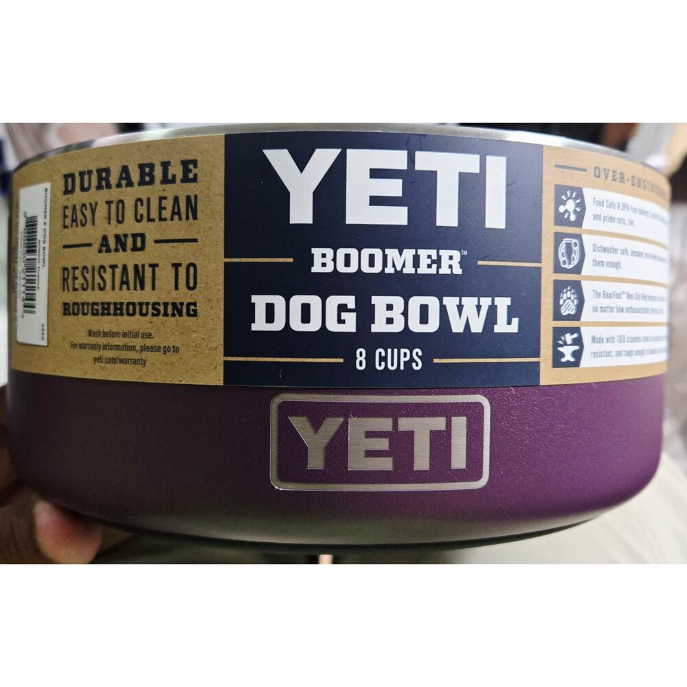YETI Boomer 8 Dog Bowl Nordic Purple Retired Color Stainless Steel New